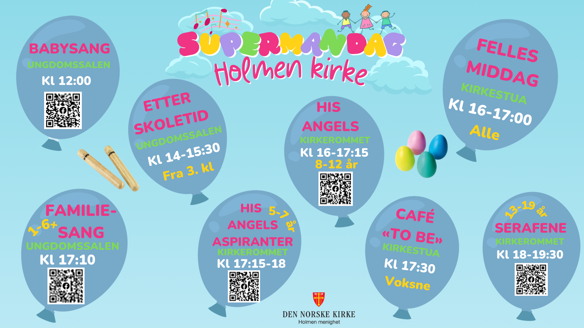 Plakat med info-ballonger.