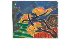 Utsnitt av Anita Greve: Gule Blomster