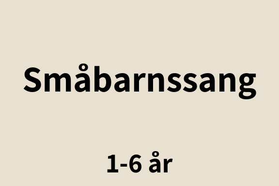 Småbarnssang 1-6 år