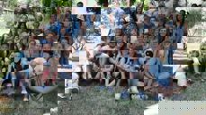 Alle ungdomslederne samlet under tur til Italia i 2015