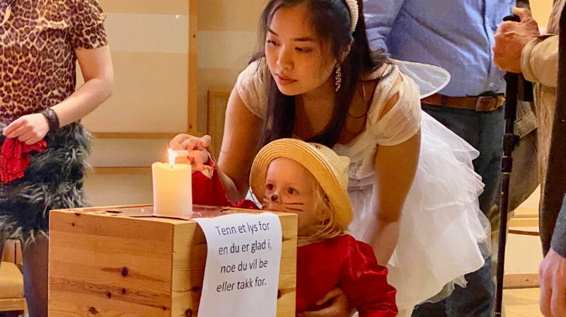 Karnevalsgudstjeneste i Søreide kirke. Foto: Geir Endre Kristoffersen
