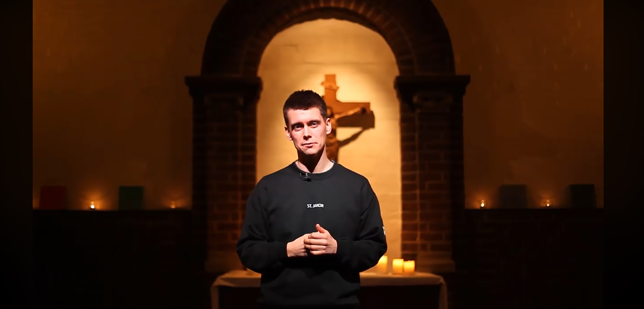 Prest i St. Jakob Øyvin Rudolf Sønnesyn Berg. 