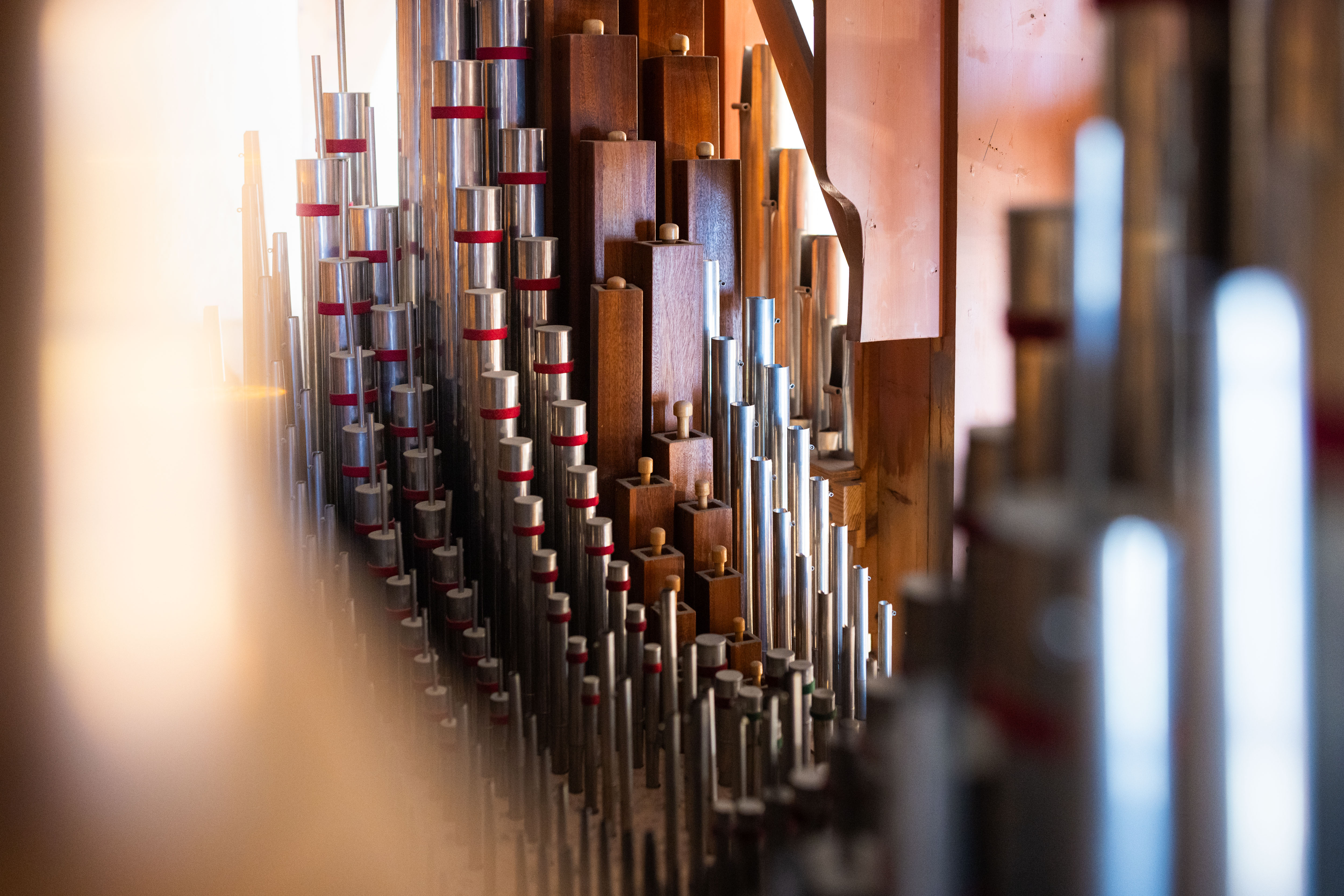 Orgelpipene i Fana kirke. Foto: Lars Kristian Steen