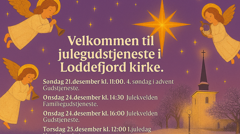 Velkommen til gudstjeneste i julen