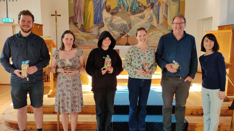 Musikerne takkes av etter en flott konsert!