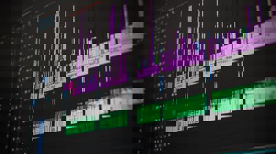 Skjermbilde av programvare som brukes i studioproduksjon