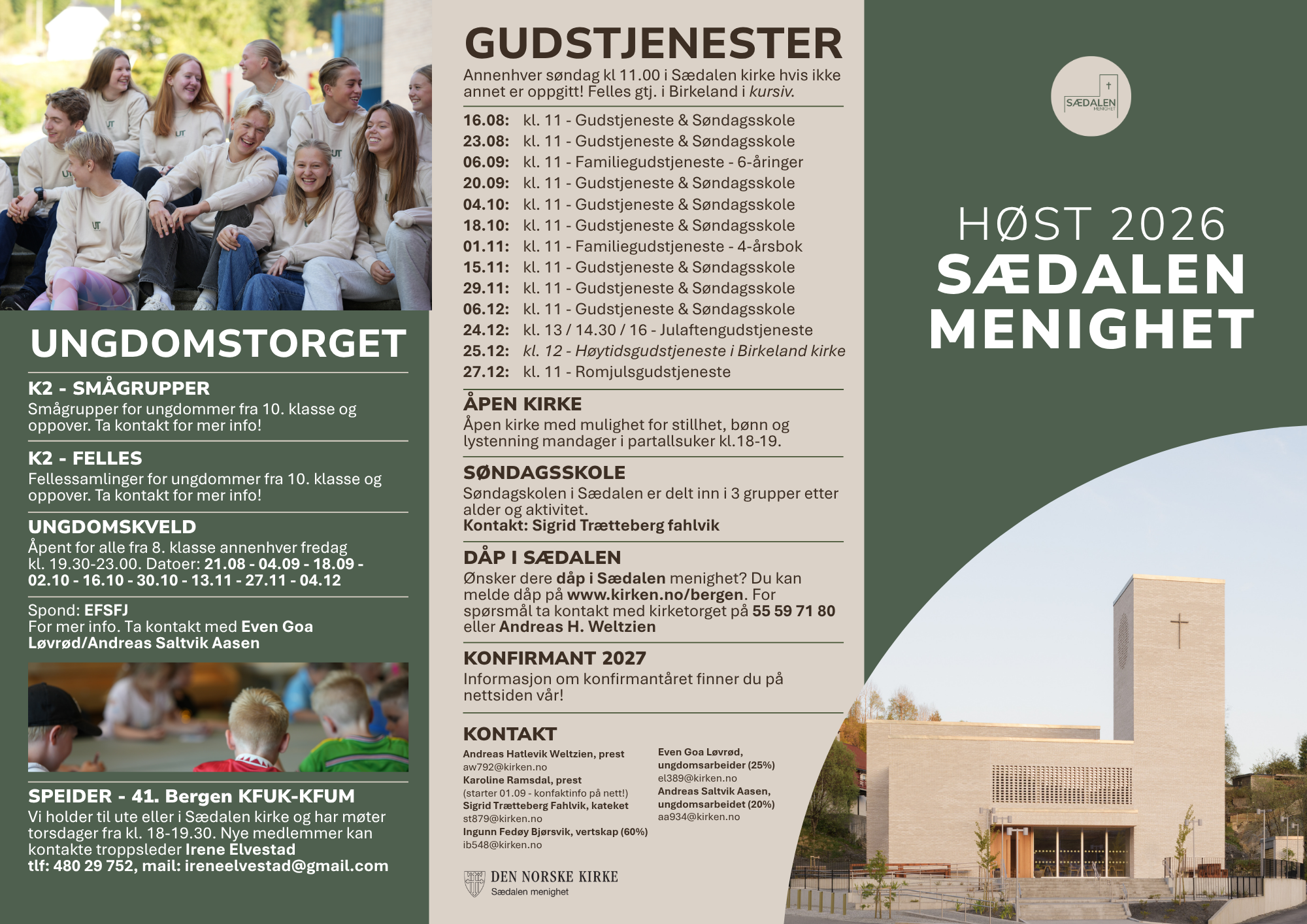 Det skjer i menigheten høsten 2026