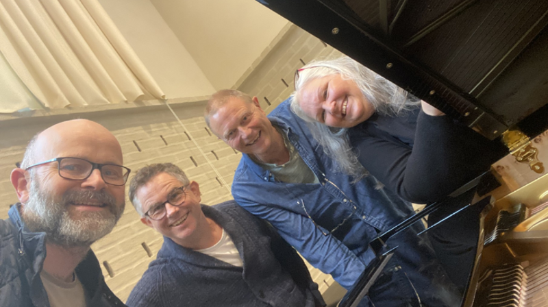 Her er gruppen som har tatt initiativ til det nye korkonseptet. Fra venstre Eivind Waage Austad, Leidulf Øy, Terje Kleppe og Gunn Waage Austad.