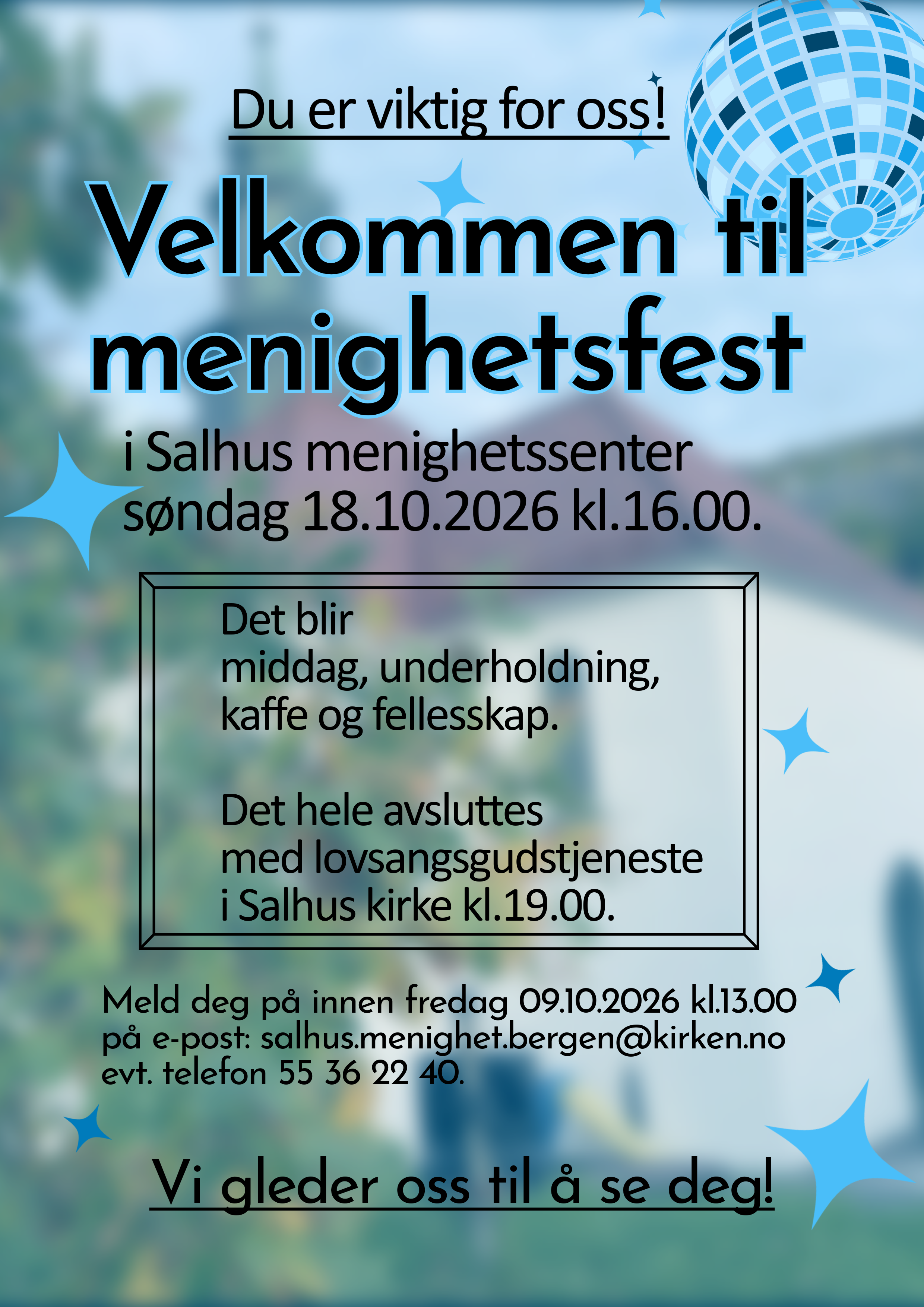 Velkommen til menighetsfest 18.10.2026!