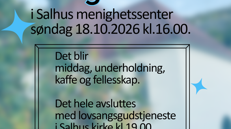 Velkommen til menighetsfest 18.10.2026!