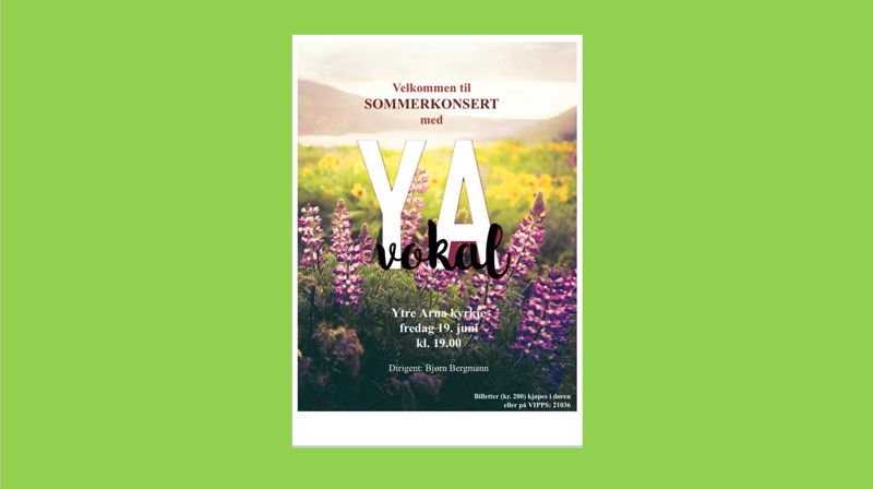 Sommarkonsert med YA-vokal