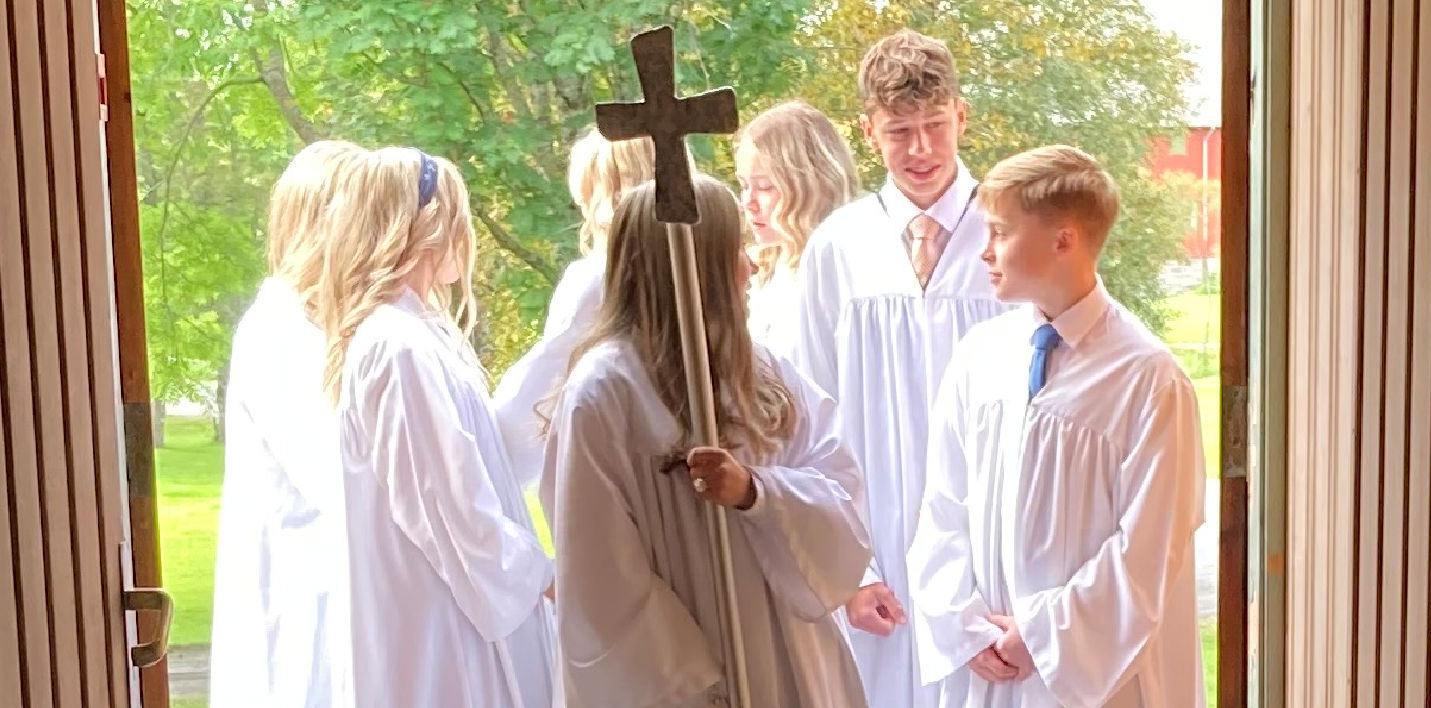 Konfirmanter i Bodin aug-2021 Foto: Sandra Persson