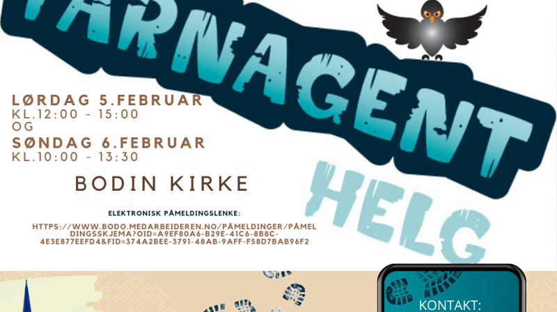 Ny dato for Tårnagentsamling i Bodin er lørdag 5.feb og søndag 6.feb.