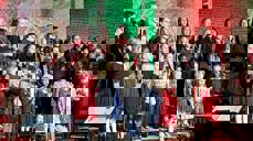 Barne- og ungdomskorene i Tverlandet kirke.