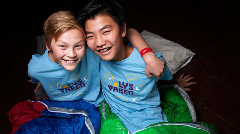 Lys Våken - overnatting for 5.-7. klasse i Tangen kirke 30. november-1. desember.