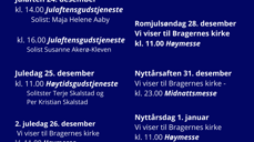 Åssiden menighets juleprogram 2025