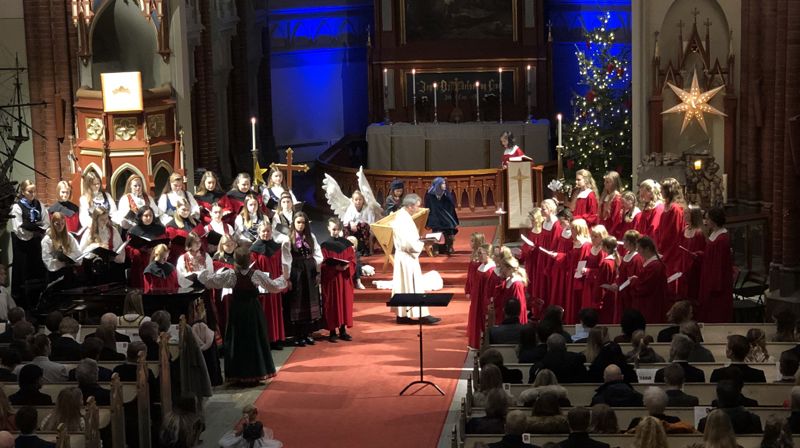 Bilde fra julaftensgudstjenesten kl. 16.15 i Bragernes kirke