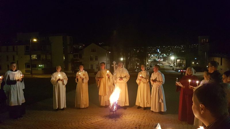 Påskenatt ved Bragernes kirke
