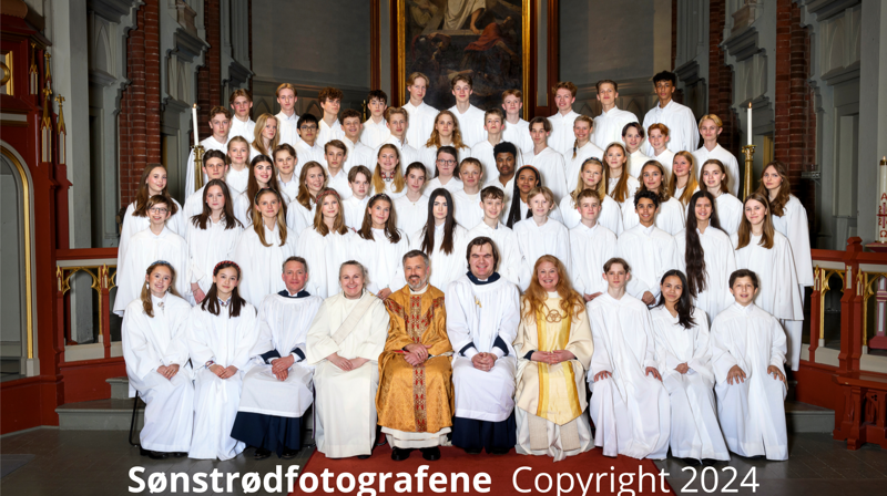Bilde av Bragerneskonfirmantene 2024. Copyright Sønstrødfotografene
