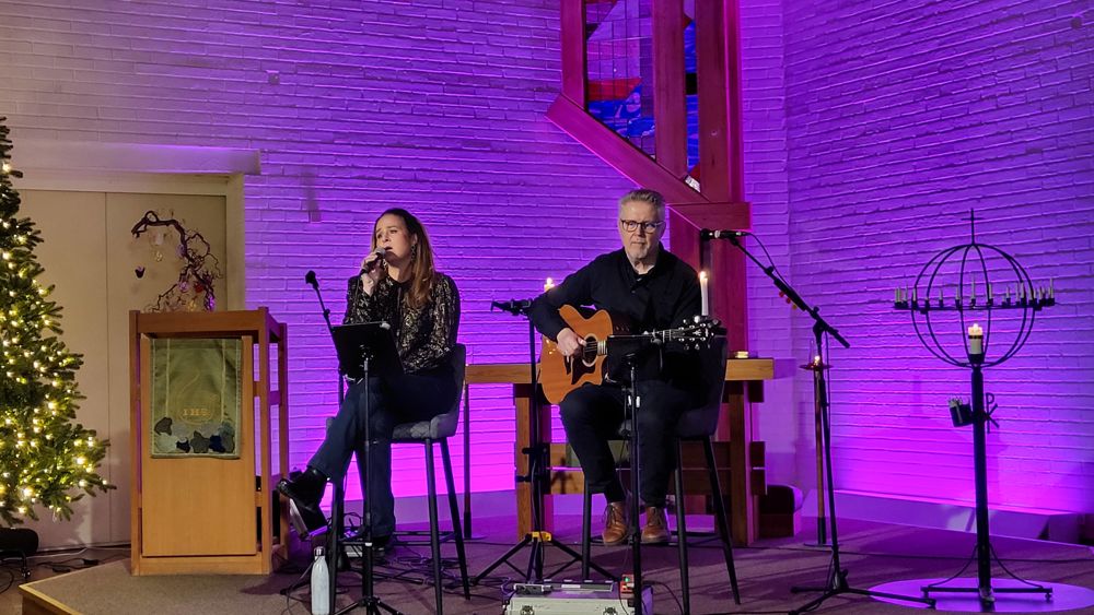 Vintage duo holdt en fin minikonsert