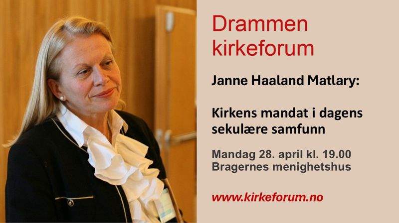 Janne Haaland Matlary i Drammen kirkeforum