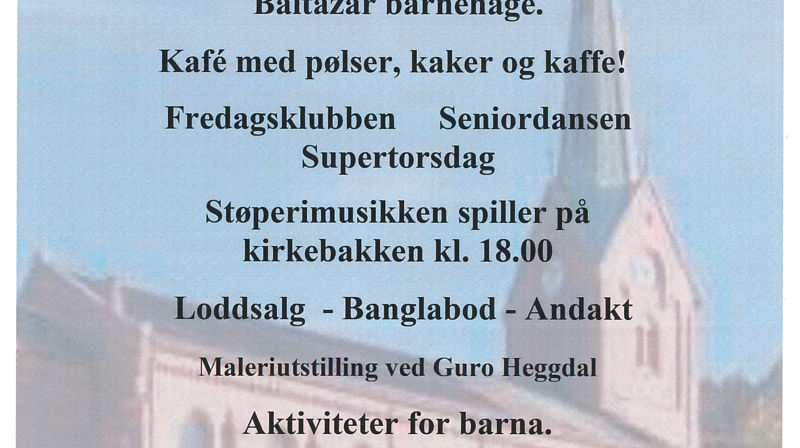 Kirkebakkefest 24. mai kl. 16.30