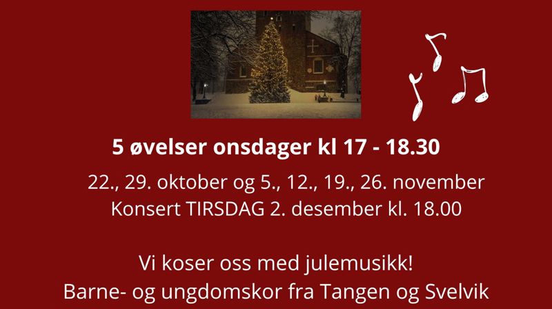 Julekonsert med barn og unge i Tangen kirke