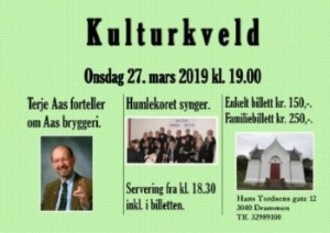 Kulturkveld i Tangen kapell 27.3.2019