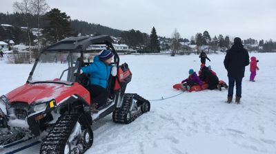 Snørekjøring på Vågvann på vinteraktivitetsdagen