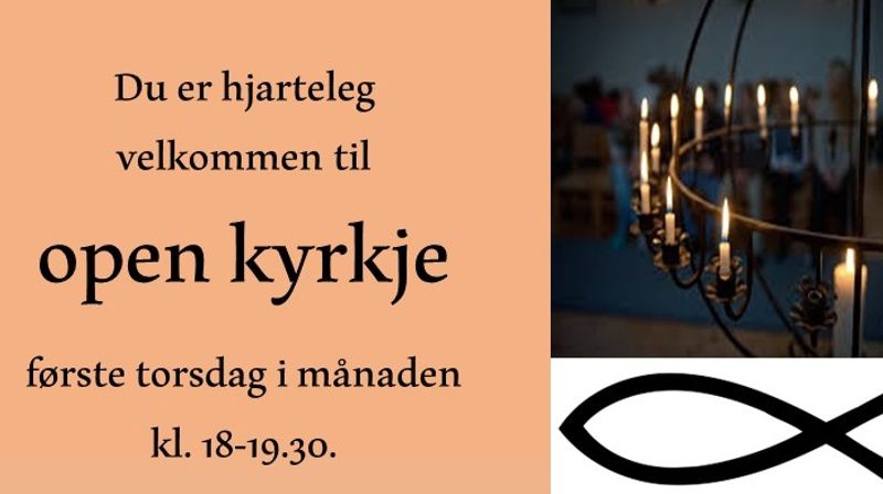 Open kyrkje torsdag 3. oktober kl. 18.00-19.30