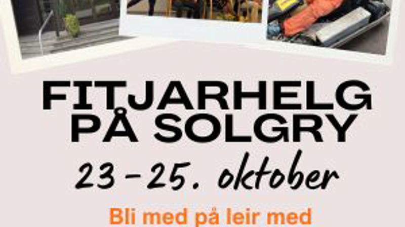 Fitjar indremisjon og Fitjar kyrkje inviterer til Fitjarhelg på Solgry 23.-25. oktober 2026.