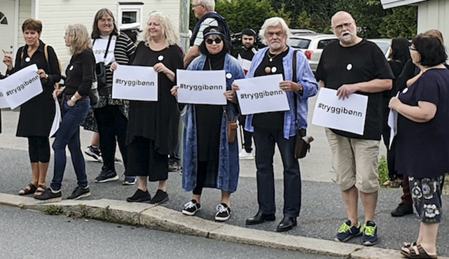Fra markeringen i Sarpsborg 30. august. Foto: Dialogforum Østfold
