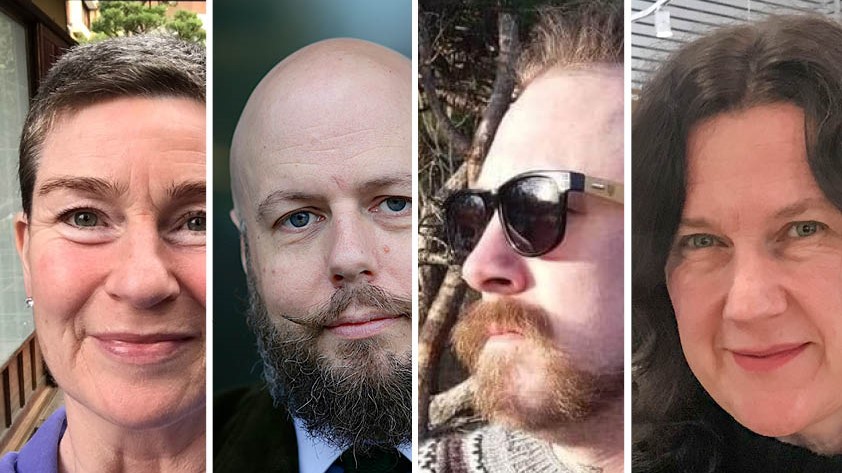 Panelet i kommende Fritime. F. v.: Theresa Tolmie-McGrane, Didrik Søderlind, Marius Huseby og Kristin Winlund.