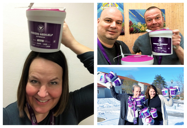 Innsamlingsansvarlige under årets fasteaksjon. Fra venstre med klokken: Frøydis Romarheim (Onsøy og Gressvik), Runar Godø og Paul Kristian Steiro (Borge), Ingunn W. Helgesen og Madelene Leidland (Rolvsøy).