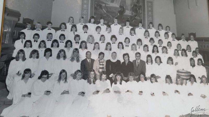 Konfirmantene i Rolvsøy kirke 1973