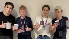 Frå venstre: Millian Nordstrand, Einar Olav Flo Giskegjerde, William Amdam og Herman Giskeødegård