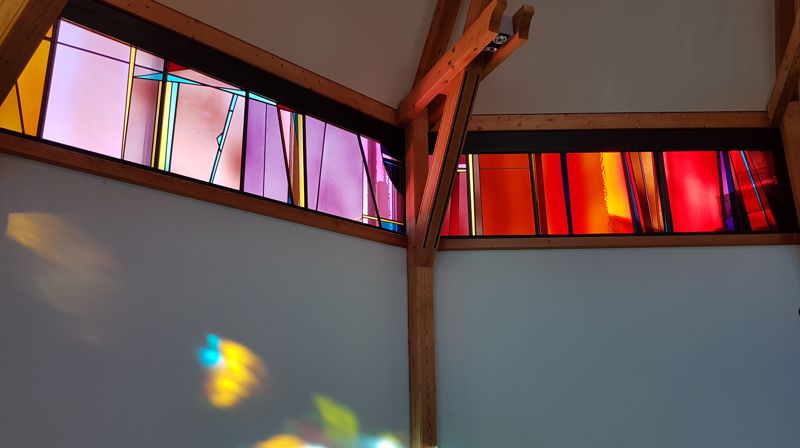 Glasvindauge i kapellet
