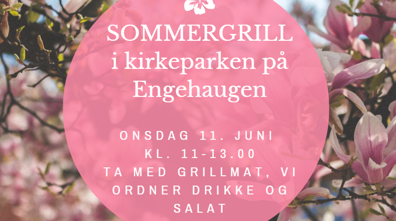 Sommergrill i kirkeparken onsdag 11. juni kl 11-13