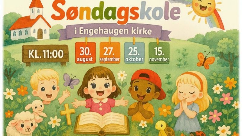 Søndagsskole i Engehaugen kirke - oppstart 30. august 2026