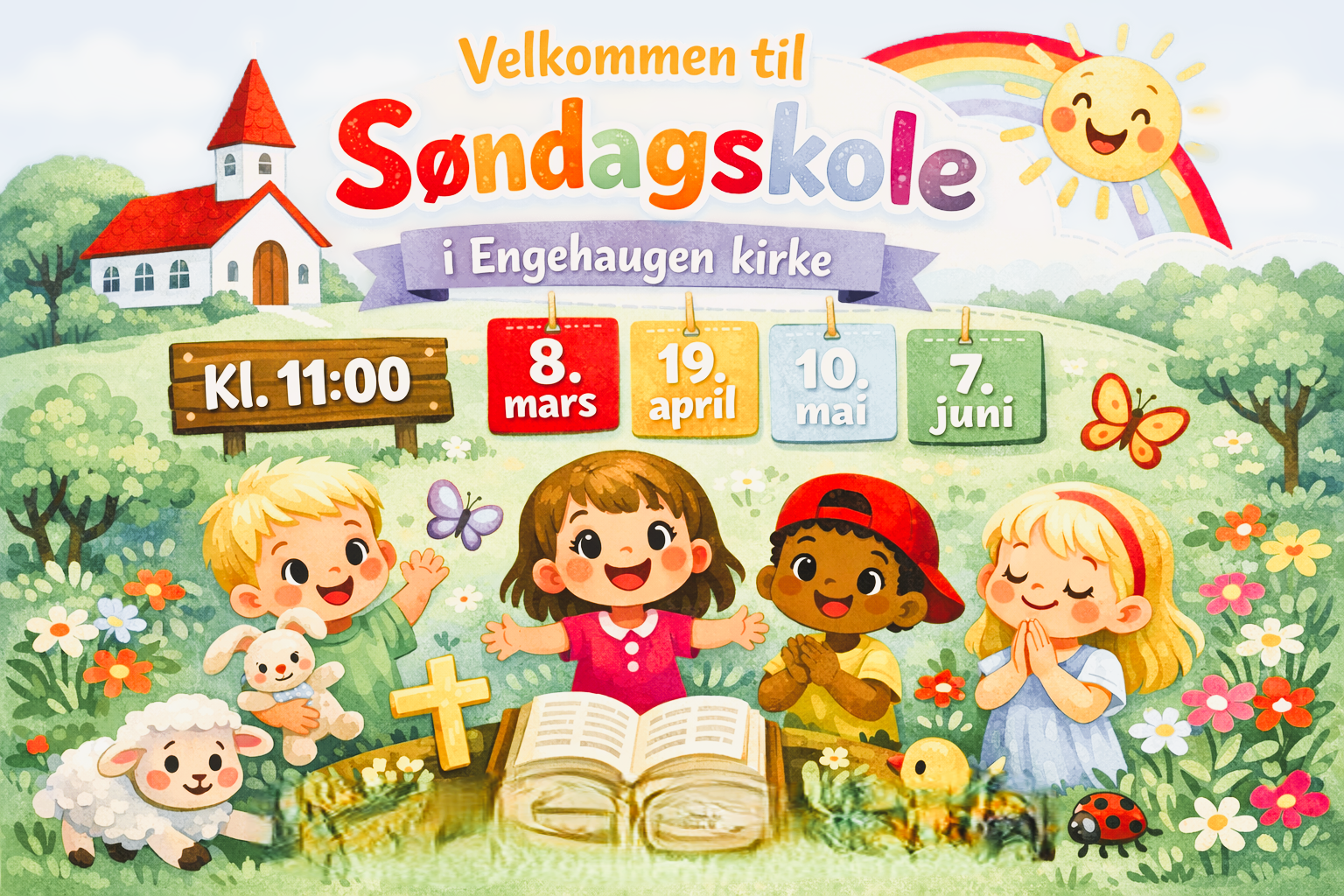 Søndagsskole i Engehaugen kirke - oppstart 08. mars 2026