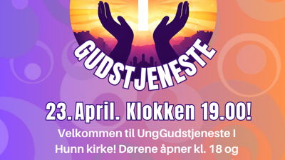Ung Gudstjeneste i Hunn kirke 23.04.2026 kl 19.00