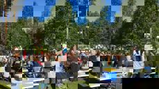 Det var ikke bruk for matteltet i sola siste dagen på KonfAction.