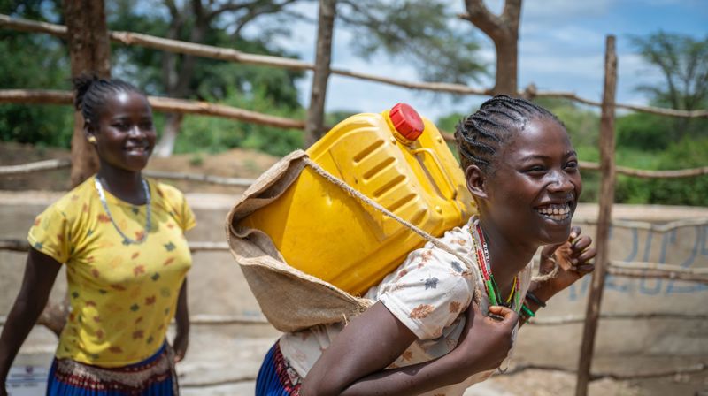 Foto: Kirkens nødhjelp. South Omo Etiopia. Sanddam
