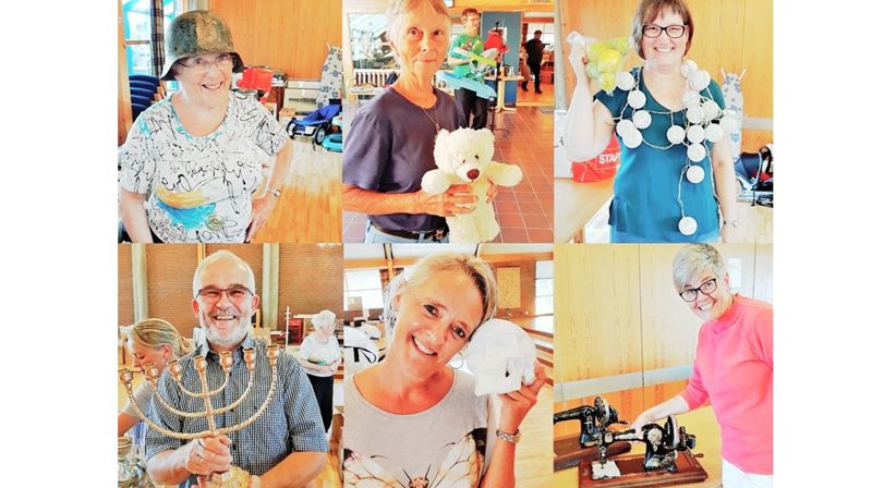 Lyslenke, hodeskalle eller en antikk hjelm? Du finner det meste på Vår Frelsers menighets loppemarked.