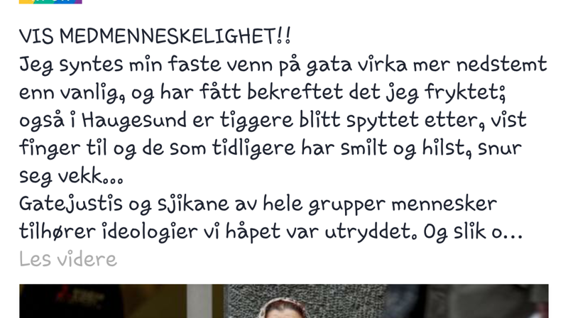 Skjermdump fra KM-Lars sitt Facebook-innlegg.