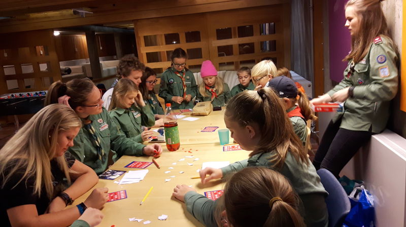 Bingo var populært på JOTA - JOTI. Foto: Oddveig Bergsager