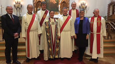 F.v.: Ola Myklatun, Arve Dalby, Asbjørn Finnbakk, Anne Lise Ådnøy, Jon Erik Strand, Rune S. Engedal, Inger-Mette Brommeland og Sigve H. Clementsen. Foto: Privat