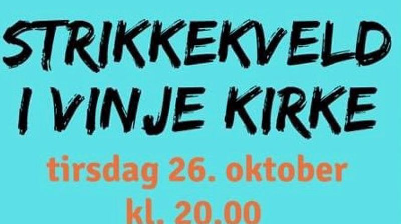 Strikkekveld i Vinje kirke