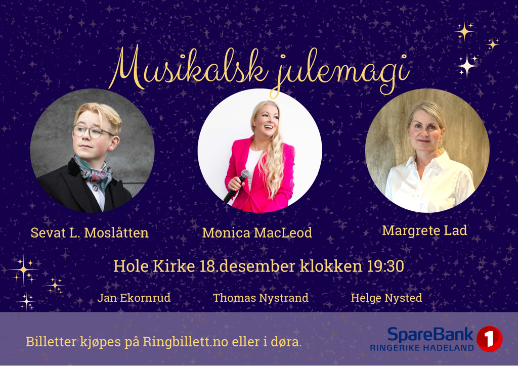Musikalsk julemagi med Monica MacLeod, Sevat Moslåtten og Margrete Lad