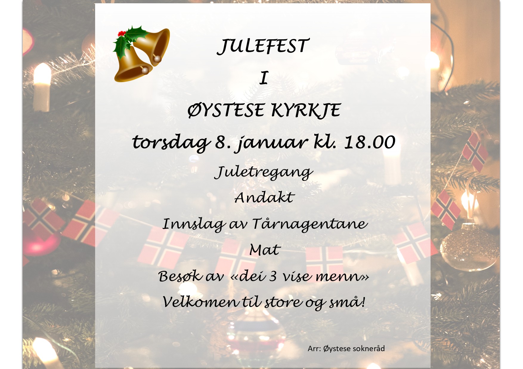 Julefest i Øystese kyrkje 8. januar